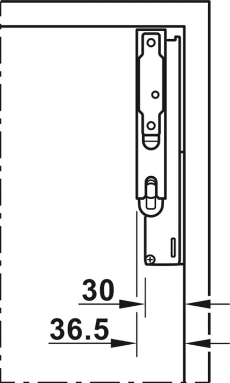 Podnośnik Free space 5.15 H Push-to-open jasnoszary