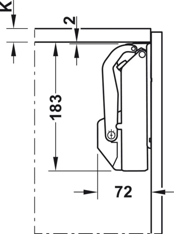 Podnośnik Free space 5.15 H Push-to-open bialy