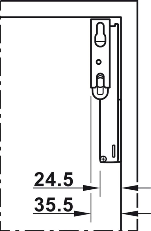 Podnośnik Free space 1.8 E Push-to-open jasnoszary