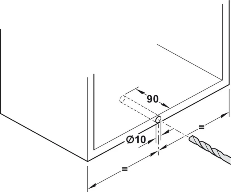 Podnośnik Free space 1.8 D Push-to-open jasnoszary